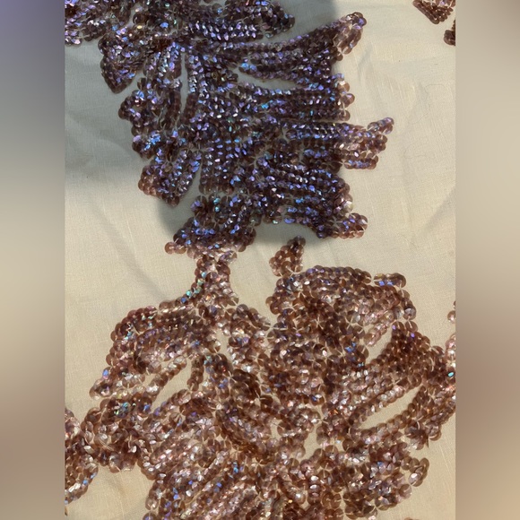 HP 9/22 ๐๐๐ EUC J.Crew cream linen & copper sequin sheath dress, size 4 - Picture 7 of 7